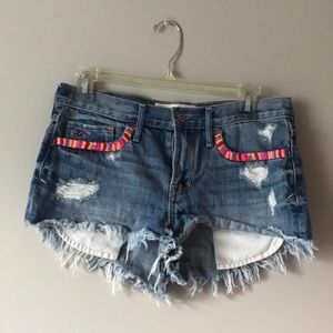 High rise festival denim shorts from Hollister